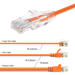 สายแพทช์ <span class=keywords><strong>Cat6</strong></span> แบบบาง ได้มาตรฐาน Ul Listed และ Tia/EIA ความยาว 30 ซม. (0.5 ฟุต) สายแพทช์ <span class=keywords><strong>Cat6</strong></span> แบบบาง 0.5 ม. - Product Image 1