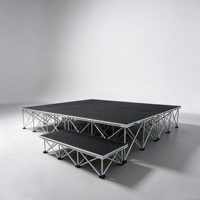 Scène pliable en aluminium à prix d'usine, antidérapante avec système de verrouillage rapide pour concerts, mariages et événements en plein air