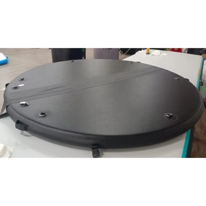 Bâche de piscine rigide pliable sur mesure 6ft 8ft 9/10ft, <span class=keywords><strong>couverture</strong></span> de piscine <span class=keywords><strong>gonflable</strong></span> ronde avec poignée pour usage privé - Product Image 4
