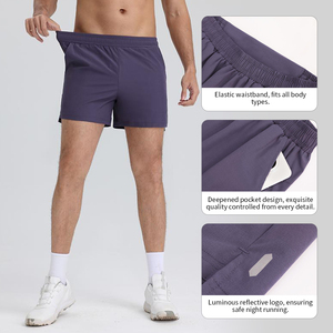 Gradient Color Double Layer <b>Compression</b> Leggings with Pocket Sport Casual Sports <b>Shorts</b> Mesh Athletic <b>Shorts</b> - Product Image 5