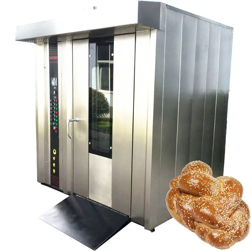 Équipement de boulangerie professionnel four de cuisson rotatif 16 plateaux 32 plateaux 64 plateaux four rotatif de poulet à gaz électrique Commercial