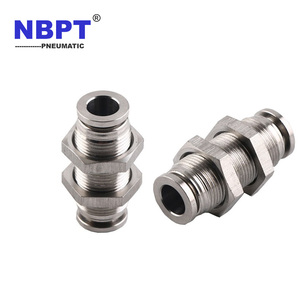 4 Mét 6 Mét 8 Mét 10 Mét 12 Mét 14 Mét 16 Mét OD Hose Straight Union Vách Ngăn Đẩy Trong Thép Không Gỉ 316L Khí Nén Đẩy Để Kết Nối Phụ Kiện - Product Image 1