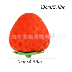 Pelota antiestrés de fresa Big Mac, muy vendida, extra grande, con diseño de fruta y música relajante. - Product Image 4