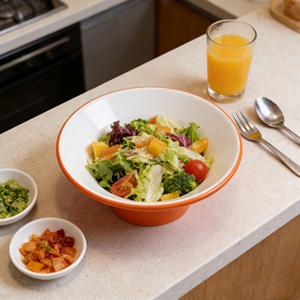 Bols de service incassables de 12 pouces, lavables au lave-vaisselle, en mélamine, grands bols à salade, bols de service pour fruits, pop-corn, chips - Product Image 5