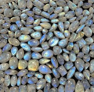 Piedra de Luna Arcoíris Natural de Alta Calidad AAA+, Cabujón Azul, Gema Suelta para Joyería, Lote de Gemas Hechas a Mano con Reverso Plano - Product Image 6