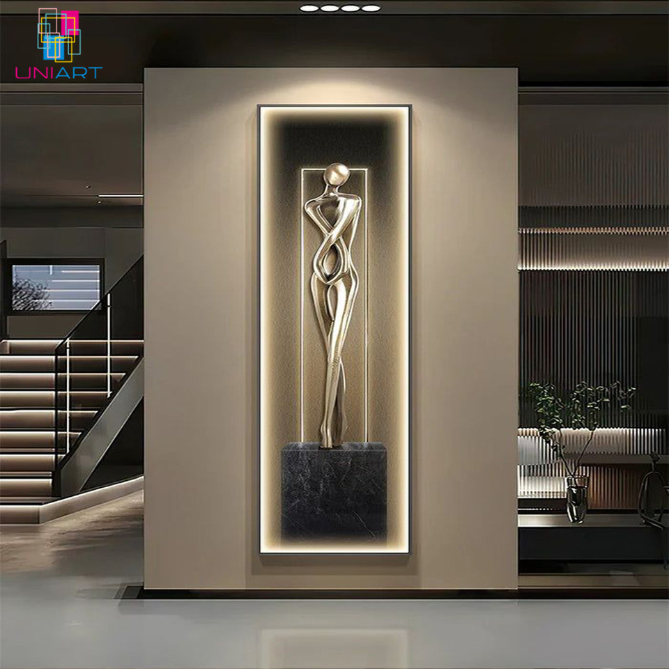 2024 New Design Luxury 3d Led Wall Art Frames Picture Wall Art For Decoration