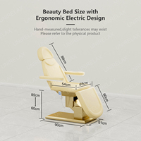 Lit d'extension de cils de beauté du visage blanc rose de luxe personnalisé pour chambre de spa 4 moteurs Tables de massage électriques et lits pour salon