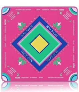 <span class=keywords><strong>Mantel</strong></span> <span class=keywords><strong>de</strong></span> Mahjong Verde Esmeralda Hecho <span class=keywords><strong>de</strong></span> Goma Resistente con Patrones Exquisitos Pintados a Mano en la Superficie - Product Image 6