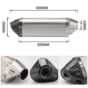 Nuevo escape universal de acero inoxidable YCC para motocicleta, modificación para Yamaha Gy6 Yoshimura 51MM Tank 200 Efi Scooter <span class=keywords><strong>Cuma</strong></span> 200cc - Product Image 6