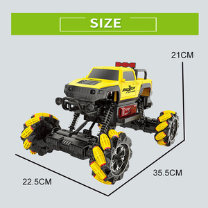 Voiture télécommandée RC 2,4 GHz 1:12, véhicule tout-terrain, jouet, voiture de cascade 4x4 avec programmation, pulvérisation, musique et LED pour enfants - Product Image 5