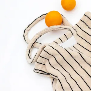 100% Cotton Tote Bag Terry Stripe Towelling Beach Bag Square and Rectangle Shape for Beach Travel for Beach Tote Bag