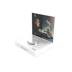 Màn hình nước hoa Acrylic đứng với khay trung tâm tròn và đồ họa trở lại có thể thay thế để trình bày thanh lịch trong các cửa hàng bán lẻ - Product Image 3