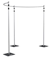 Structure de scène D8ft en alliage d'aluminium courbé et réglable, détachable, design moderne et simple pour décorations de mariages, événements et salons professionnels