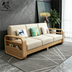 Proveedor chino, mejor precio, OEM, ODM, gran stock, sofás tapizados ecológicos, muebles modernos para sala de estar, sofá moderno de madera. - Product Image 3