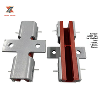 Accessoire d'ascenseur HZ6B, patin de guidage en polymère et métal, largeur 10/14/16mm, espacement des trous 58mm, compatible avec les ascenseurs KONE, utilisation hôtelière, garantie 1 an