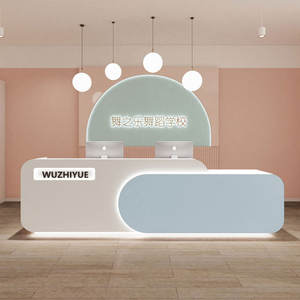 Escritorio de recepción moderno en forma de L, salón de belleza, recepción, Boutique, mostrador de recepción, mostrador para tienda de maternidad y bebé - Product Image 4