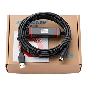 Pengendali PLC seri Q kabel pemrograman USB-QC30R2 jalur data USB kepala bundar 6 pin