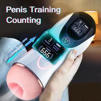 Automatische vibrierende männliche Mastur bator Tasse echte Vagina Tasche Muschi Penis Stroker Oralsex Maschine Spielzeug für Mann Erwachsene