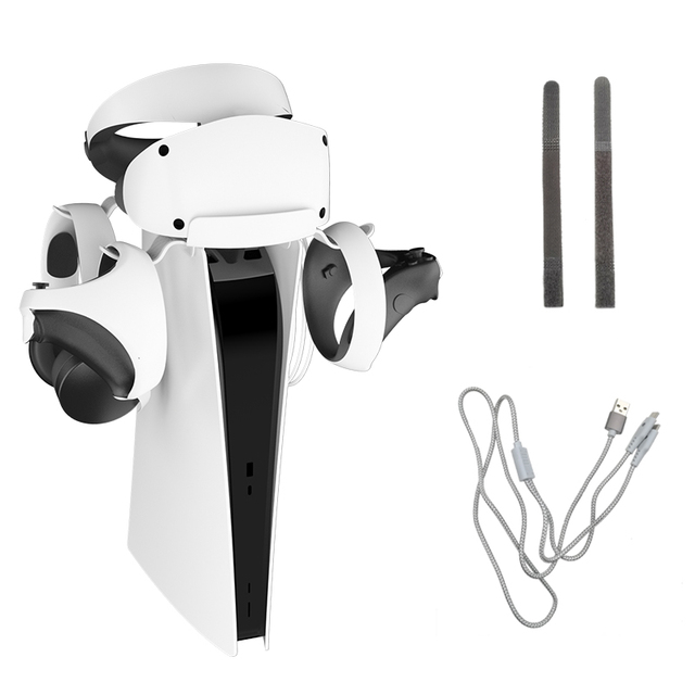 PSVR 2 Controller 2 in 1 Charging Cable Storage Bracket for Ps5 Vr2 Helmet Glasses Headphone