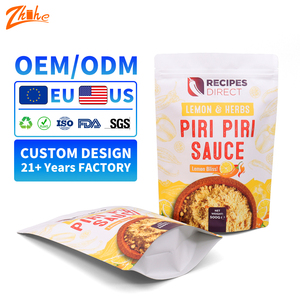 Sacs Mylar personnalisés imprimés, pochettes verticales imprimées en héliogravure, emballage conforme PPWR UE, finition mate, pour aliments pour chiens et gelée, emballage alimentaire OEM - Product Image 1