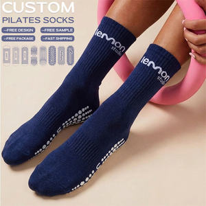 Chaussettes de sport antidérapantes BiLuDesign, chaussettes en coton personnalisées, chaussettes de yoga pour femmes, chaussettes antidérapantes pour le Pilates - Product Image 2