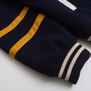 700 GSM Heavyweight High Quality 100% Polyester Streetwear OEM Custom LOGO Unisex <b>Mens</b> Fashion Varsity <b>Baseball</b> <b>Jacket</b> - Product Image 3
