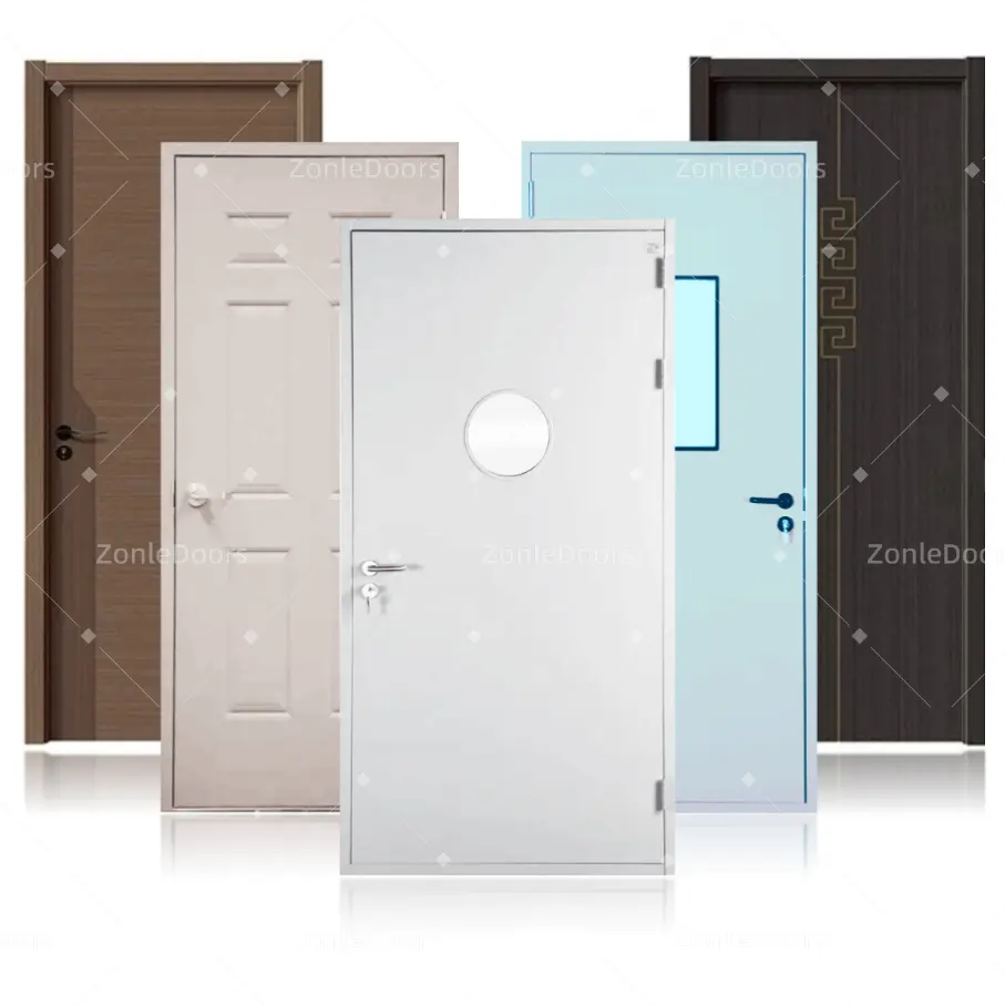 จีนจีนบ้านพลาสติกออกแบบประตูภายในประตูกระจกบานเลื่อนทุกประเภทที่ทันสมัยไฟสีขาวห้องนอน Pvc Upvc ประตูห้องน้ํา