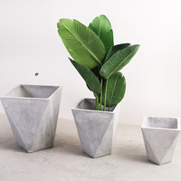 Jardinières carrées en fibrociment léger, bacs à fleurs modernes en ciment, vases de sol pour aménagement paysager d'hôtel