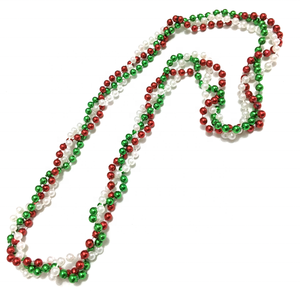 Perline USA Mardi Gras in plastica metallizzata rosso blu argento patriottico collana <span class=keywords><strong>di</strong></span> perline per la decorazione del 4 ° giorno nazionale July - Product Image 2