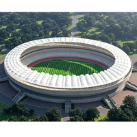 Toiture de stade en membrane tendue, structure de canopée sportive pour gymnase et parc, revêtement PTFE PVDF, translucide, imperméable, résistant aux intempéries et au feu