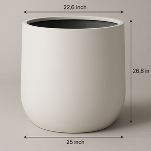 Pot de fleurs décoratif en fibre de verre léger, écologique, moderne et minimaliste pour l'aménagement paysager intérieur et extérieur des centres commerciaux - Product Image 5