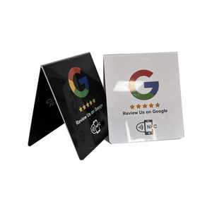 Tarjeta de PVC Personalizada con Código QR para Redes Sociales, Tarjeta de Membresía RFID, Resistente al Agua, con Soporte de Mesa, en Blanco, para Google - Product Image 5