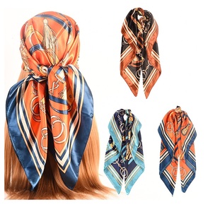Timofbrani — foulard pour la tête en Satin et soie, pour femme, <span class=keywords><strong>bandana</strong></span>, grand modèle, accessoire de mode, vente en gros - Product Image 1