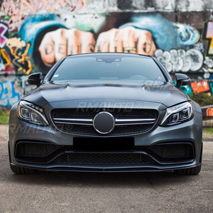 สปอยเลอร์กันชนหน้าสำหรับ Mercedes-Benz C-Class W205 C205 S205 C63 AMG 2015-2022 ตัวป้องกันกันชนหน้า ใบมีดแยกส่วนด้านล่าง - Product Image 4