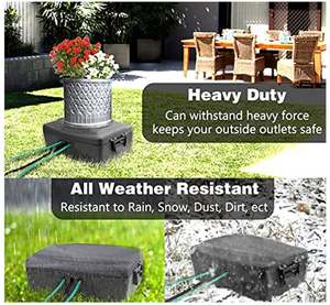 กล่องต่อสายไฟกันฝุ่นกันน้ำทรงสี่เหลี่ยมขนาดใหญ่สไตล์เรียบง่ายสีเทา - Product Image 3