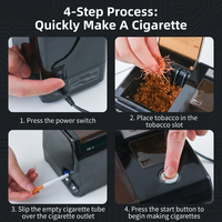 Machine à rouler le tabac électrique entièrement automatique HK-3 6,5/8,0 mm, facile à utiliser avec remplissage automatique pour usage domestique