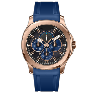 Màu xanh ip mạ 316L thép không gỉ trường hợp xem sang trọng <span class=keywords><strong>Chronograph</strong></span> <span class=keywords><strong>10</strong></span> bar Nhật bản hoặc Thụy Sĩ phong trào u3048 - Product Image 5