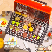 Barbecue pour enfants Playhouse cuisine cuisine jouet éducatif Simulation poêle brochette support parfait cadeau d'anniversaire pour 6 ans