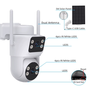 Cámara Solar Wifi <span class=keywords><strong>Icsee</strong></span> para Exteriores, Doble Lente, Energía Solar, 360 Grados, Inalámbrica, Control Remoto por Teléfono Móvil, Función de Voz, Detección de Movimiento Humano - Product Image 5