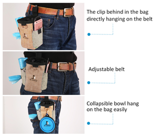 BANABA CE tas makanan anjing Oxford portabel bersertifikasi untuk membawa hewan peliharaan perjalanan latihan berjalan - Product Image 4