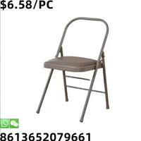 Chaise pliante moderne en acier pour réunion confortable en intérieur