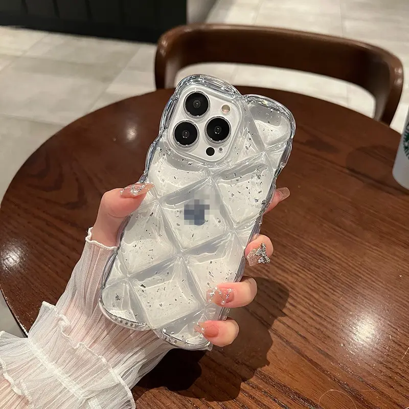 Clear crystal luxury Lady Phone case For iPhone 13 14 Series Transparent Silver silicone Case For iPhone 12 Pro Max