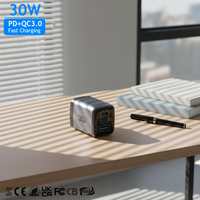 Chargeur mural rapide USB-C/USB KYT 30W GaN PD 3.0 avec protection OTP/OVP pour ordinateur portable et Android