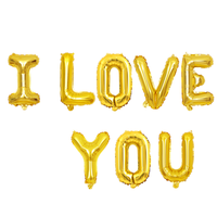 I LOVE YOU décoration de mariage saint-valentin fourniture de fête ensemble de ballons en aluminium