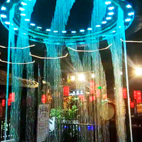 Fontaine musicale laser numérique d'extérieur DEWY DW_5M de haute qualité en acier inoxydable avec garantie de 2 ans pour aménagement paysager de place publique
