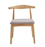 Chaise de salle à manger moderne en bois massif nordique, siège rembourré, chaise en bois de luxe