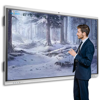 55 İnç Android 15/Windows Çift Sistemli Ops 4k Dokunmatik Ekranlı Akıllı Tahta Konferans Toplantısı Yeni Stil İnteraktif Ofis Tahtası