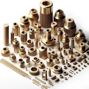 Brass Copper CNC Machining Parts Service C260 C360 C42 Swiss Lathes Ultra-precision 3 4 5-axis CNC Milling Turning Parts