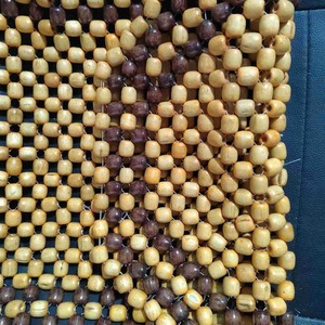 Coussin de siège auto en perles de bois, rafraîchissant et ventilé pour l'été, sans dossier, plat, beige, pour conducteur et passager - Product Image 2