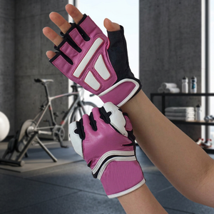 Women's Leather Breathable Gym Gloves with Custom Logo for <b>Weight</b> Lifting & Training Fitness Bodybuilding-CLEARANCE Sale - Product Image 3